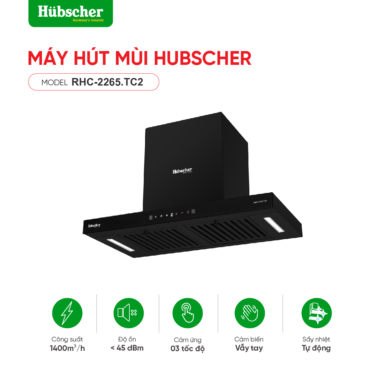 Máy hút mùi chữ T Model: RHC-2265.TC2